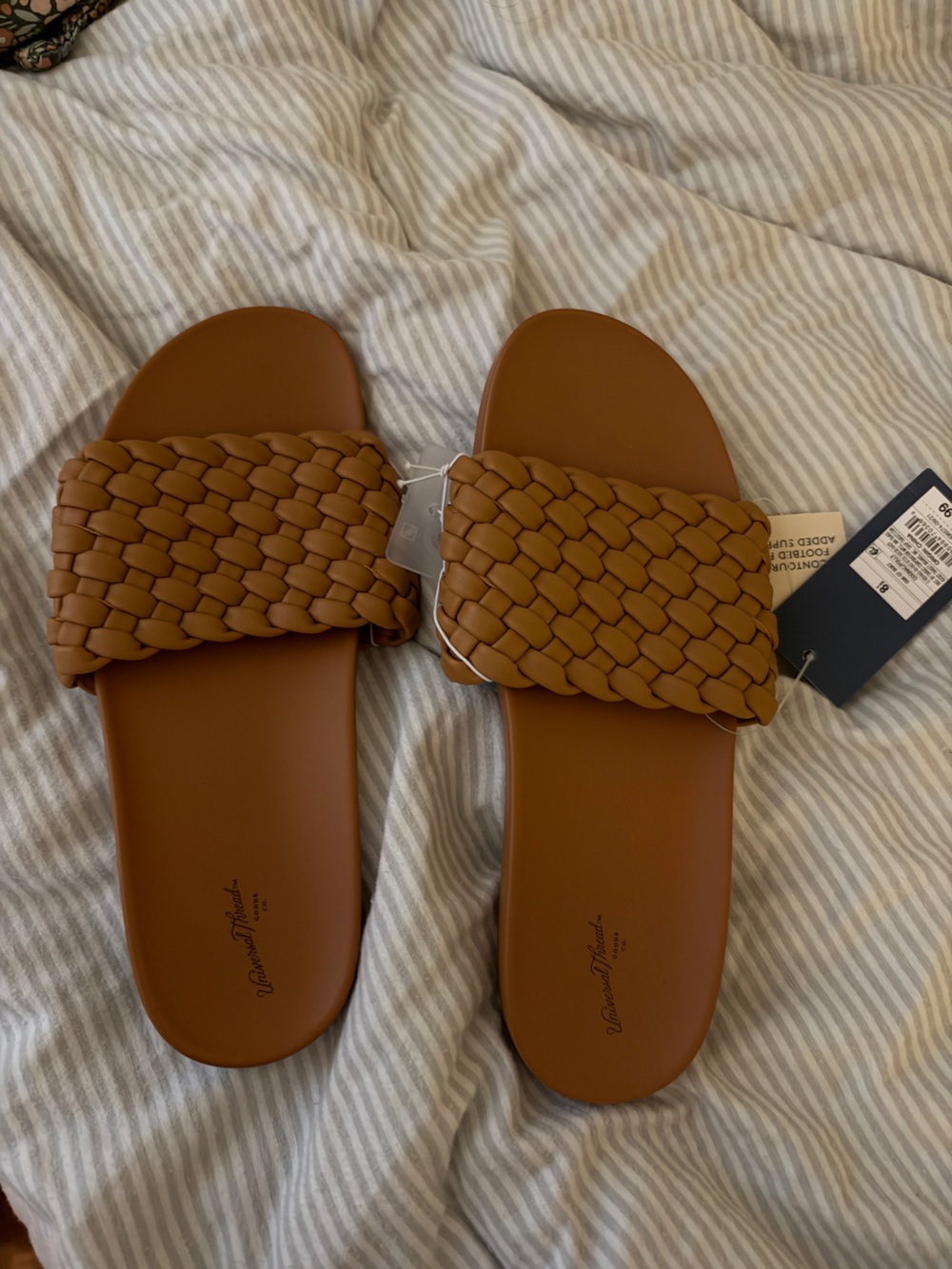 Woven Slide Sandals in Brown US 8.5 NWT